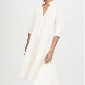 AMANDA UPRICHARD Saffron Midi Dress Ivory